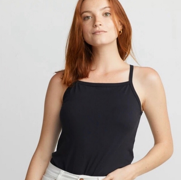 Marine Layer Tops - MARINE LAYER, Apron Front Tank, black, size small
